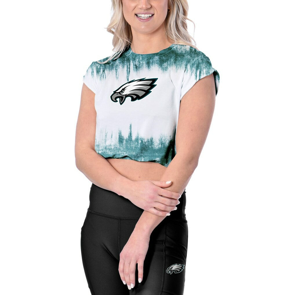 Philadelphia Eagles Certo Women's Cropped Framework T-Shirt - White outlet