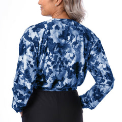 New York Giants Certo Women's Cropped Long Sleeve T-Shirt - Royal on sale