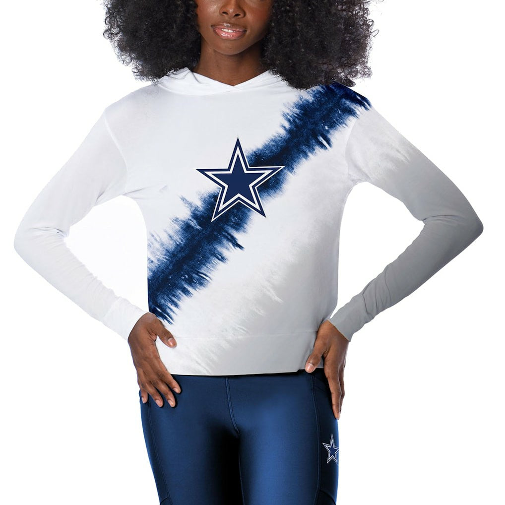 Dallas Cowboys Certo Women's Rundown Lightweight Pullover Hoodie - White on sale