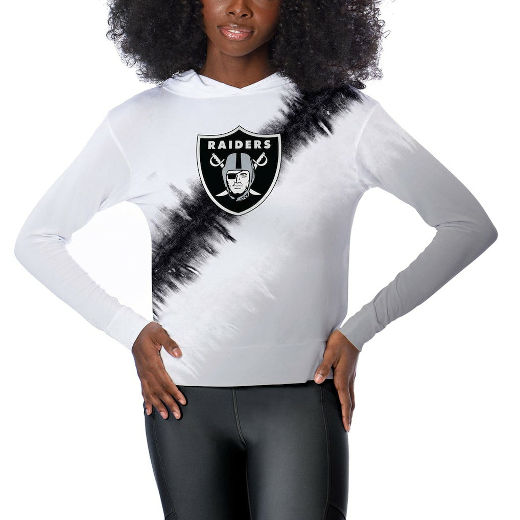 Las Vegas Raiders Certo Women's Rundown Lightweight Pullover Hoodie - White outlet