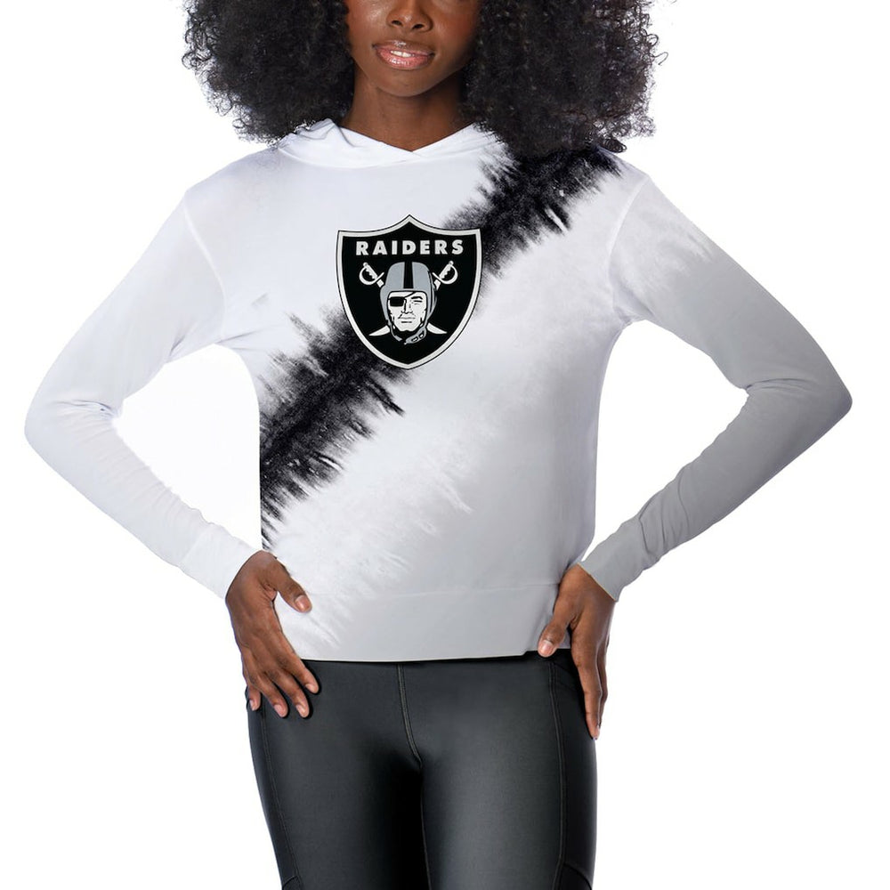 Las Vegas Raiders Certo Women's Rundown Lightweight Pullover Hoodie - White outlet