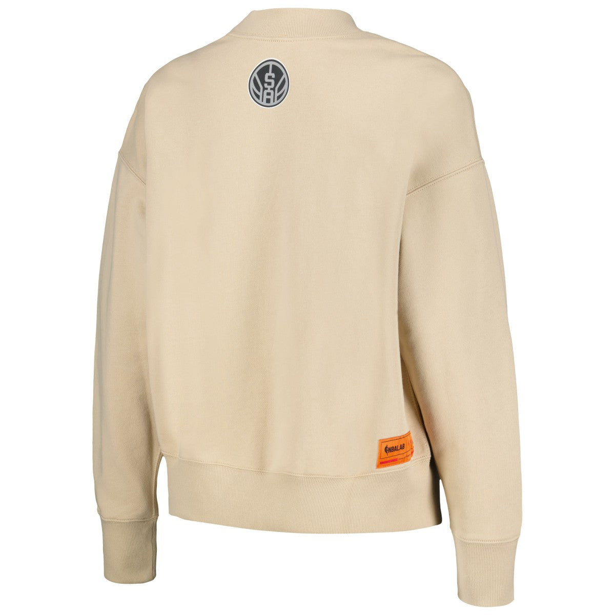 San Antonio Spurs Qore Women's Oversized Cozy Mock Neck Pullover Sweatshirt - Cream online