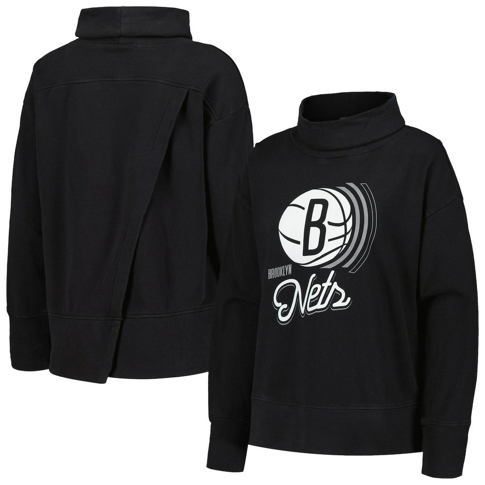 Brooklyn Nets Levelwear Women's Sunset Pullover Sweatshirt - Black cheap