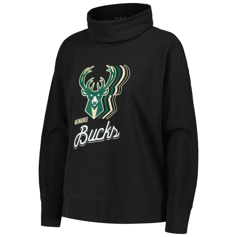 Milwaukee Bucks Levelwear Women's Sunset Pullover Sweatshirt - Black cheap
