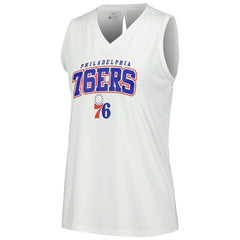Philadelphia 76ers Levelwear Women's Paisley Peekaboo Tank Top - White for sale