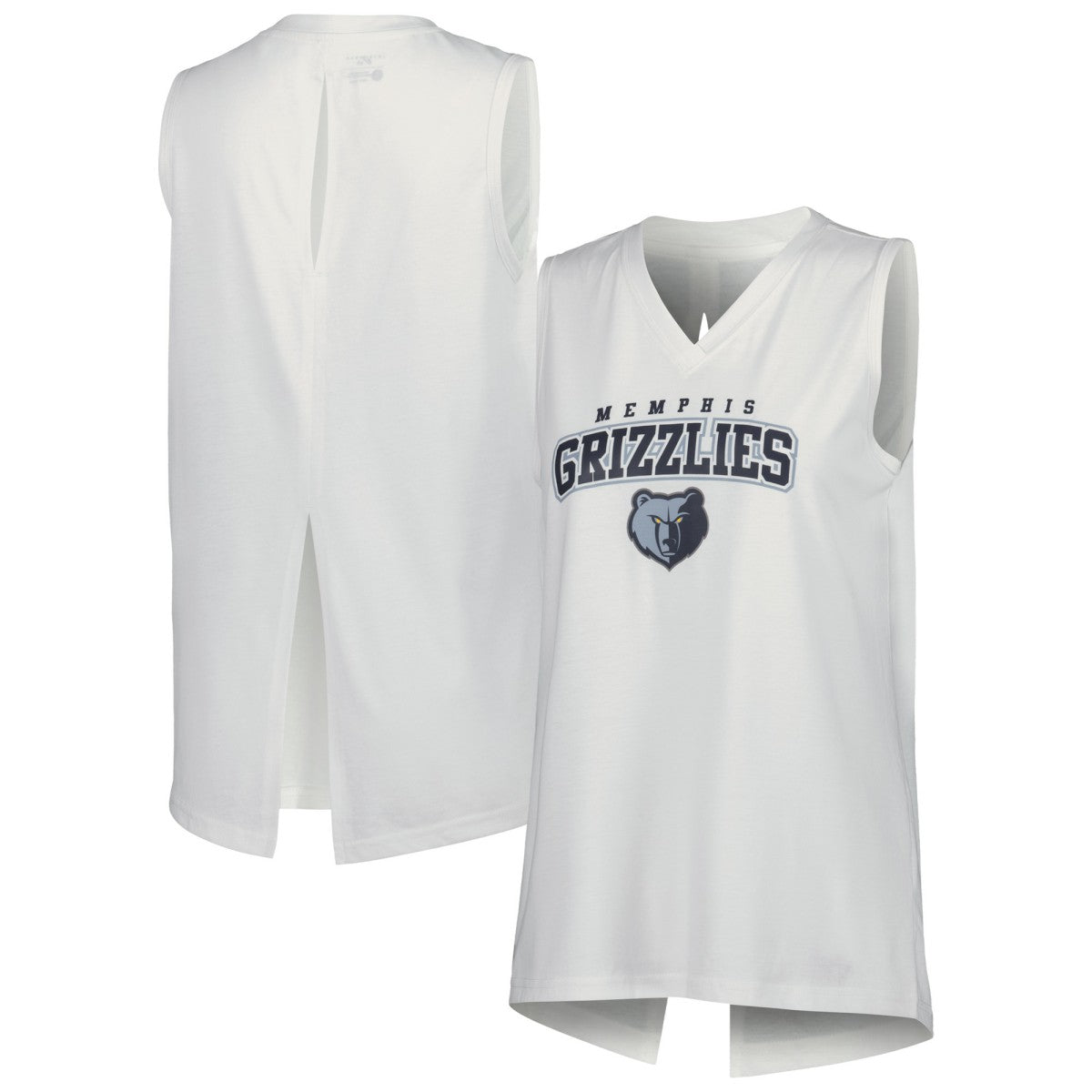 Memphis Grizzlies Levelwear Women's Paisley Peekaboo Tank Top - White shop