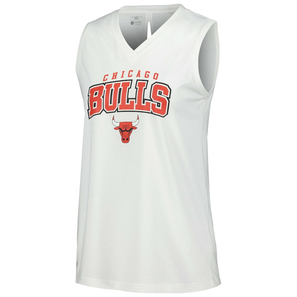 Chicago Bulls Levelwear Women's Paisley Peekaboo Tank Top sale - White for sale