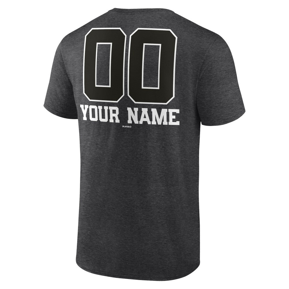 Minnesota Twins Personalized Monochrome Name & Number T-Shirt - Charcoal