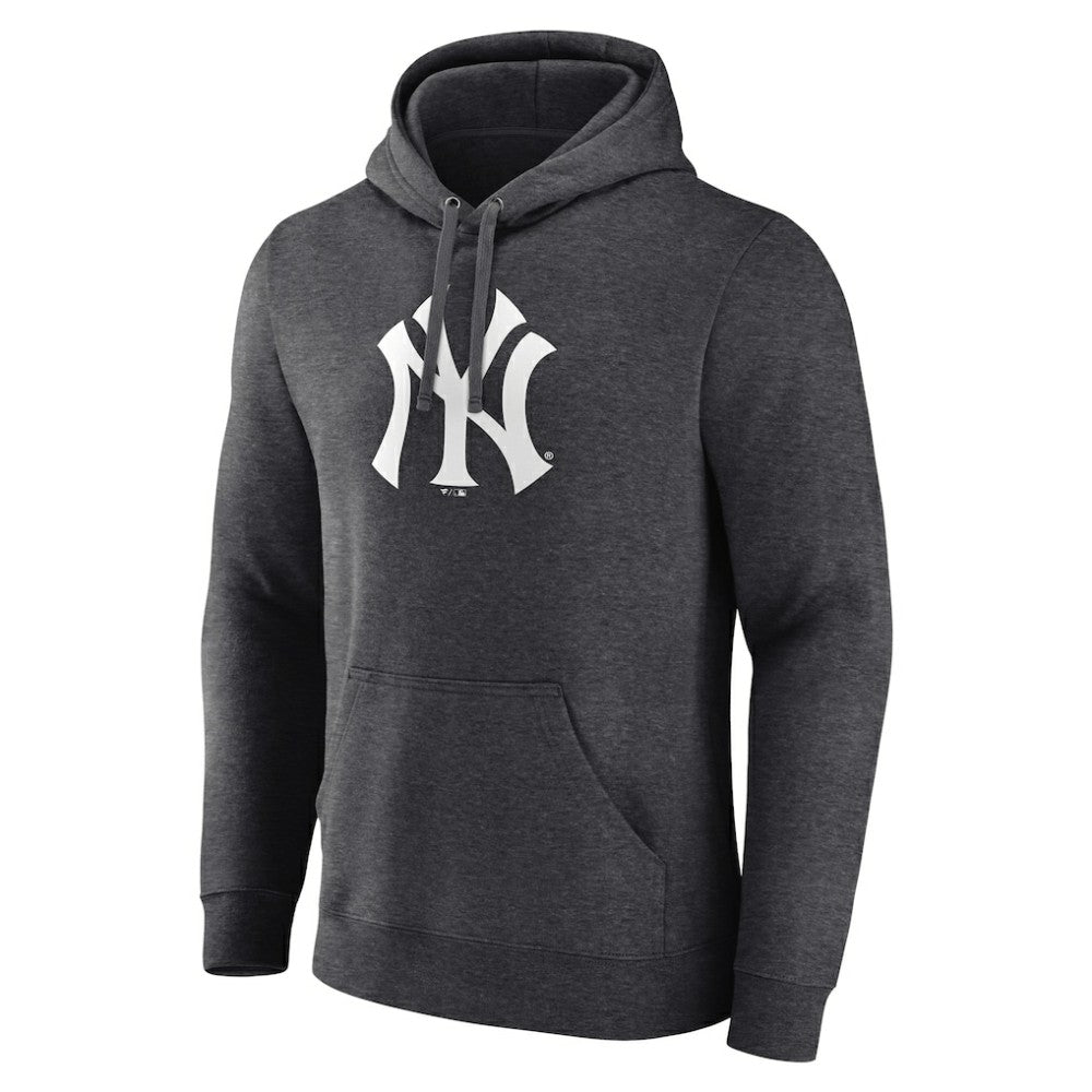 New York Yankees Personalized Monochrome Name & Number Pullover Hoodie - Charcoal