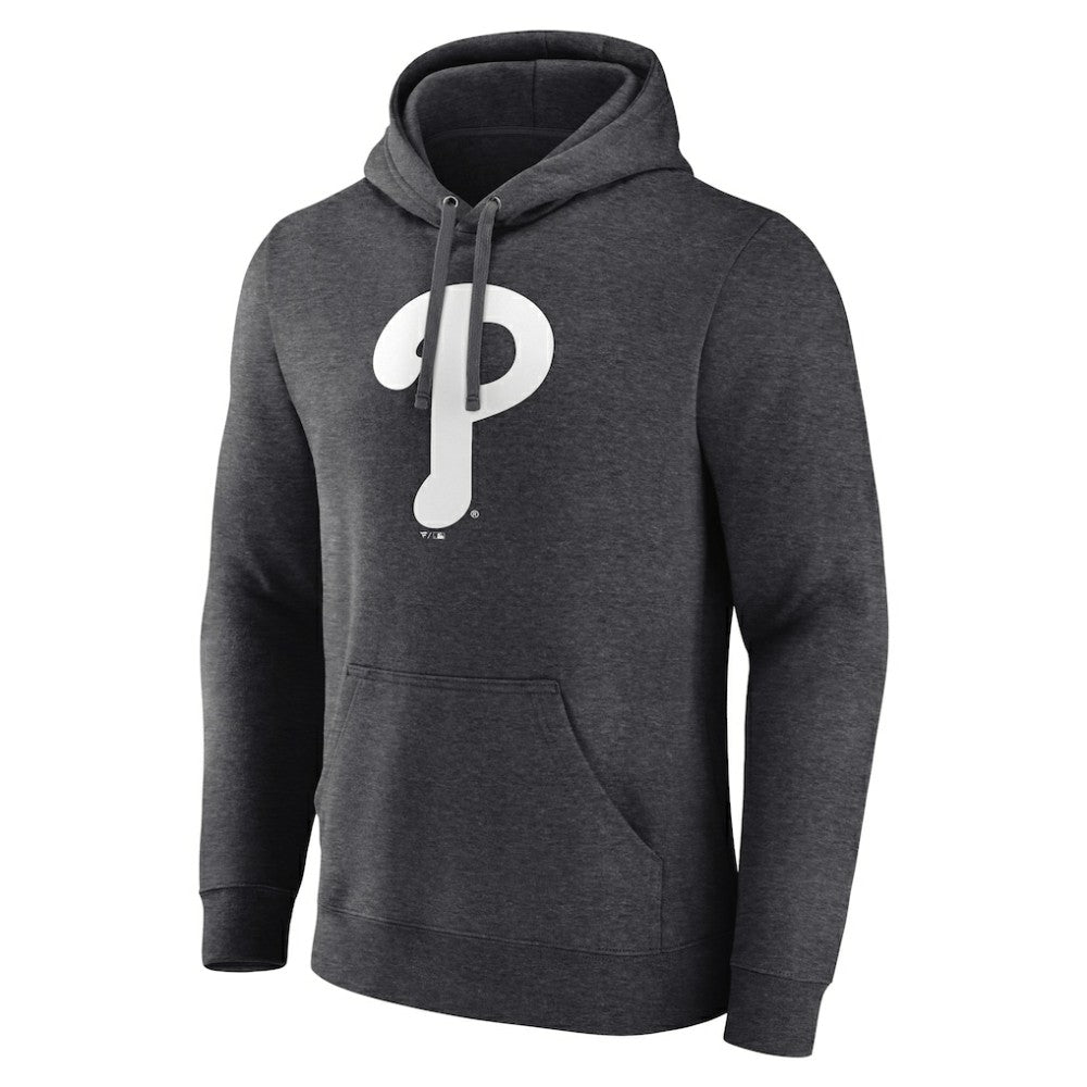 Philadelphia Phillies Personalized Monochrome Name & Number Pullover Hoodie - Charcoal