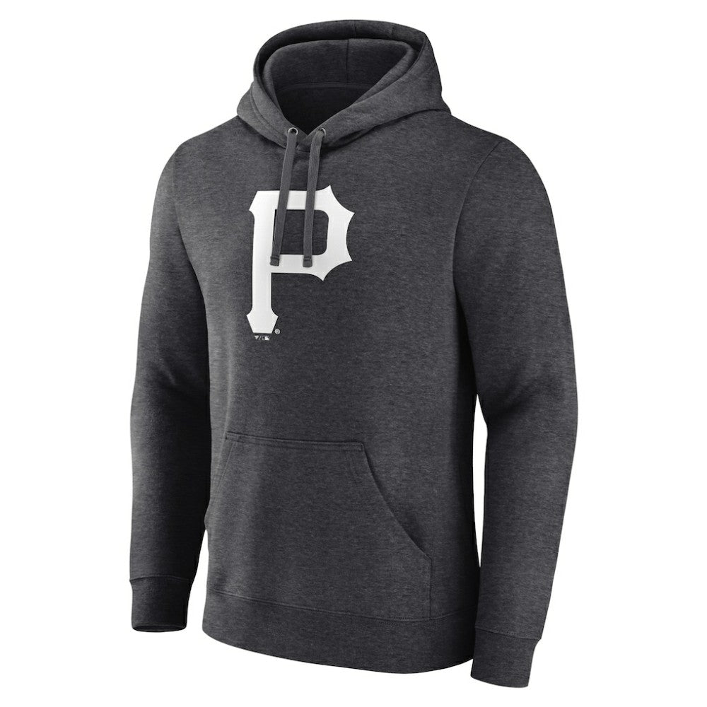 Pittsburgh Pirates Personalized Monochrome Name & Number Pullover Hoodie - Charcoal