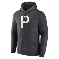 Pittsburgh Pirates Personalized Monochrome Name & Number Pullover Hoodie - Charcoal