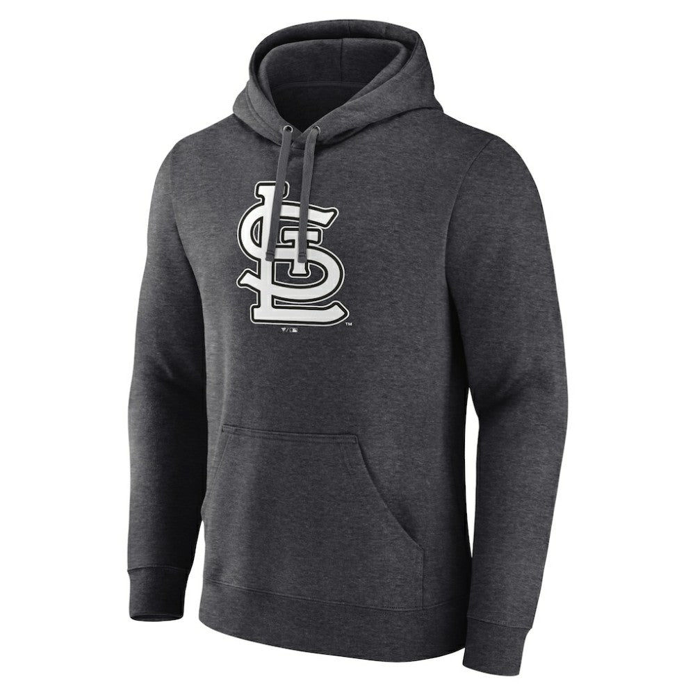 St. Louis Cardinals Personalized Monochrome Name & Number Pullover Hoodie - Charcoal