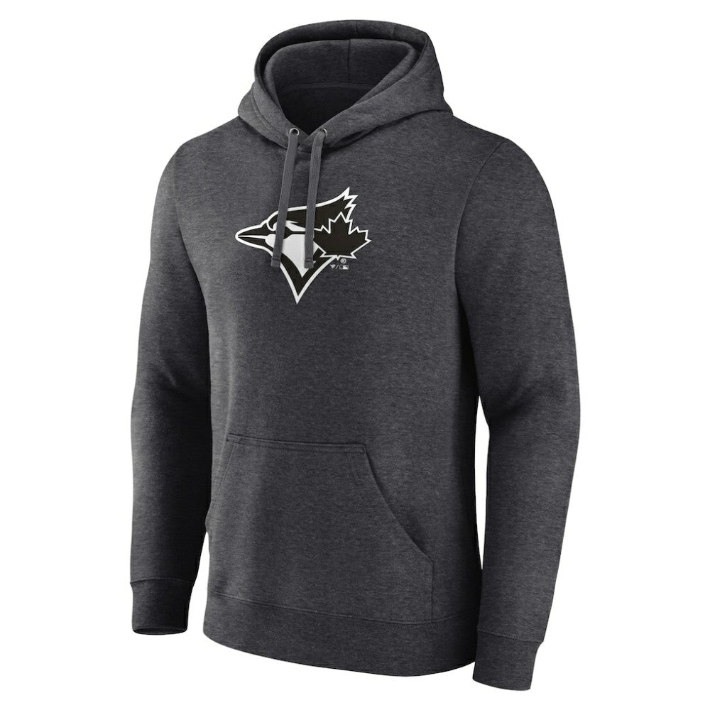 Toronto Blue Jays Personalized Monochrome Name & Number Pullover Hoodie - Charcoal