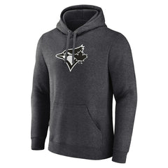 Toronto Blue Jays Personalized Monochrome Name & Number Pullover Hoodie - Charcoal