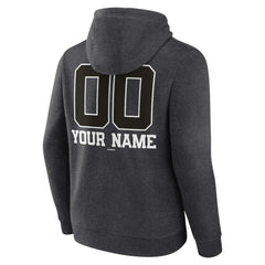 Toronto Blue Jays Personalized Monochrome Name & Number Pullover Hoodie - Charcoal
