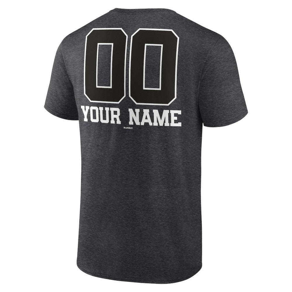 Washington Nationals Personalized Monochrome Name & Number T-Shirt - Charcoal