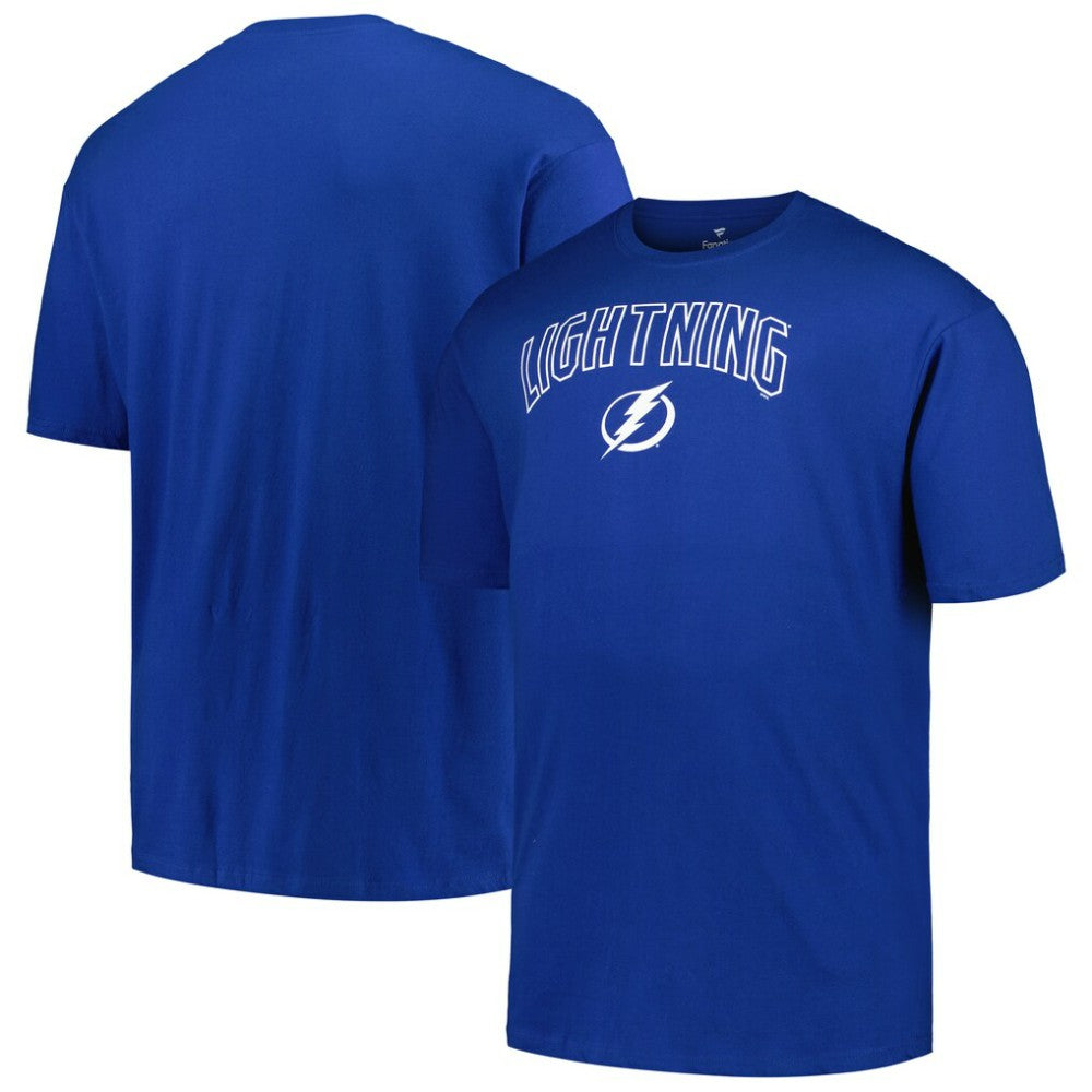 Tampa Bay Lightning Profile Big & Tall Arch Over Logo T-Shirt Blue
