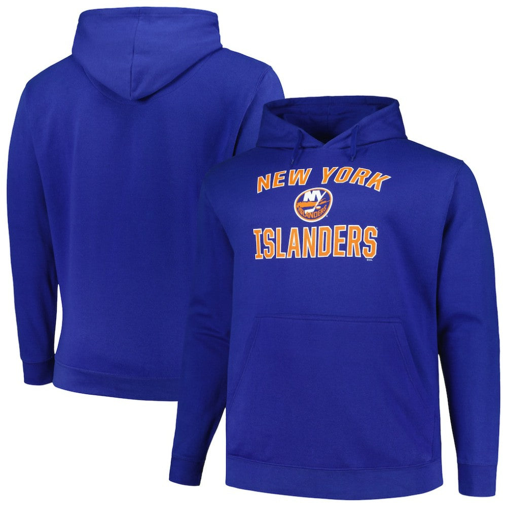 New York Islanders Profile Big & Tall Arch Over Logo Pullover Hoodie Royal