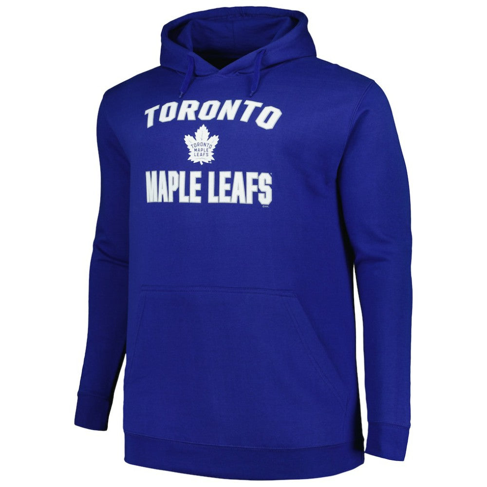 Toronto Maple Leafs Profile Big & Tall Arch Over Logo Pullover Hoodie Blue