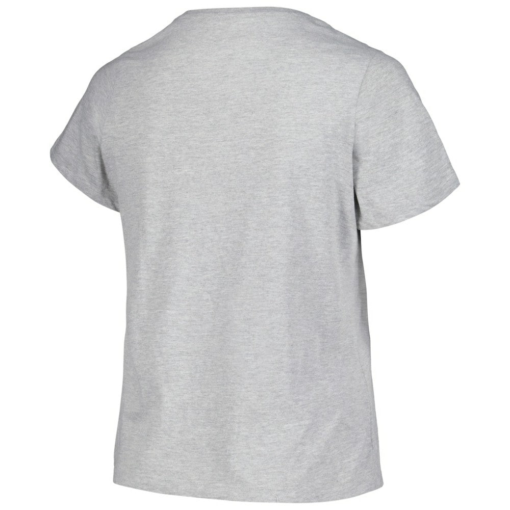 Colorado Avalanche Profile Women's Plus Size Arch Over Logo T-Shirt Heather Gray
