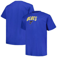 St. Louis Blues Profile Big & Tall Arch Over Logo T-Shirt Blue