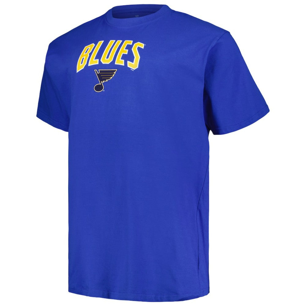 St. Louis Blues Profile Big & Tall Arch Over Logo T-Shirt Blue