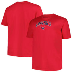 Washington Capitals Profile Big & Tall Arch Over Logo T-Shirt Red