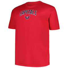 Washington Capitals Profile Big & Tall Arch Over Logo T-Shirt Red