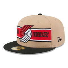 Portland Trail Blazers 2024 NBA Draft 59FIFTY Fitted Hat - Tan/Black | New Era shop