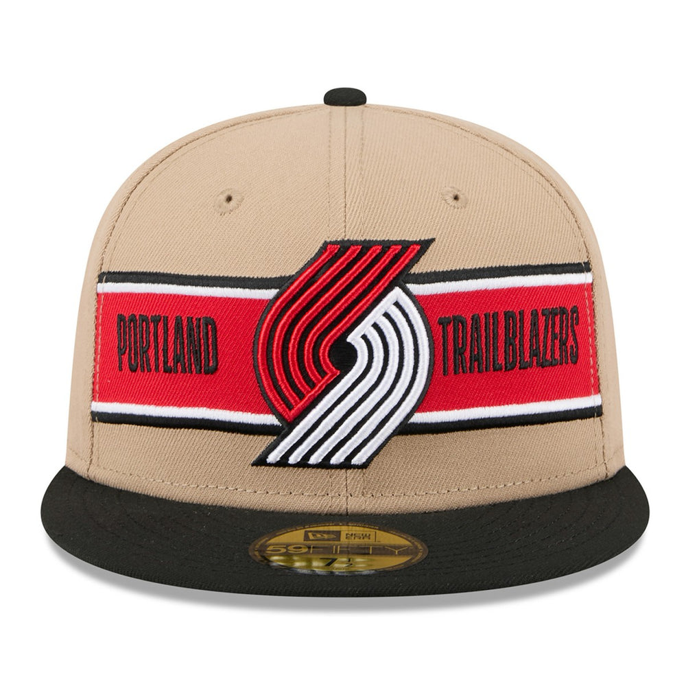 Portland Trail Blazers 2024 NBA Draft 59FIFTY Fitted Hat - Tan/Black | New Era shop