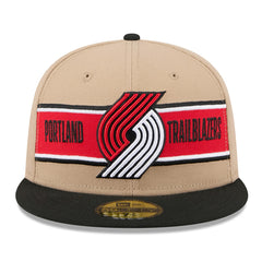 Portland Trail Blazers 2024 NBA Draft 59FIFTY Fitted Hat - Tan/Black | New Era shop