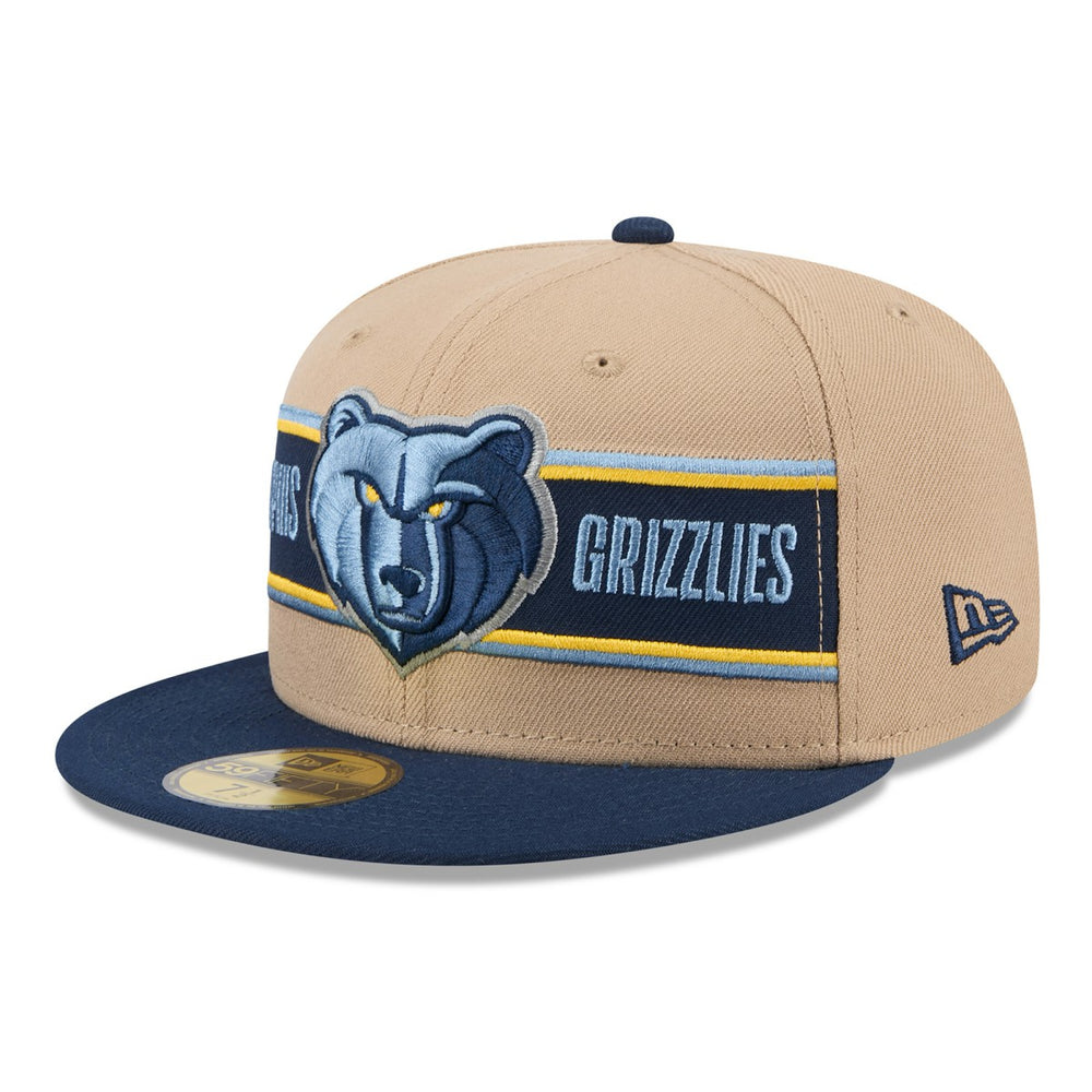 Memphis Grizzlies 2024 NBA Draft 59FIFTY Fitted Hat - Tan/Navy | New Era discount