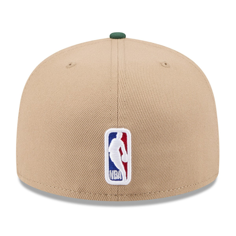 Milwaukee Bucks 2024 NBA Draft 59FIFTY Fitted Hat - Tan/Hunter Green | New Era on sale