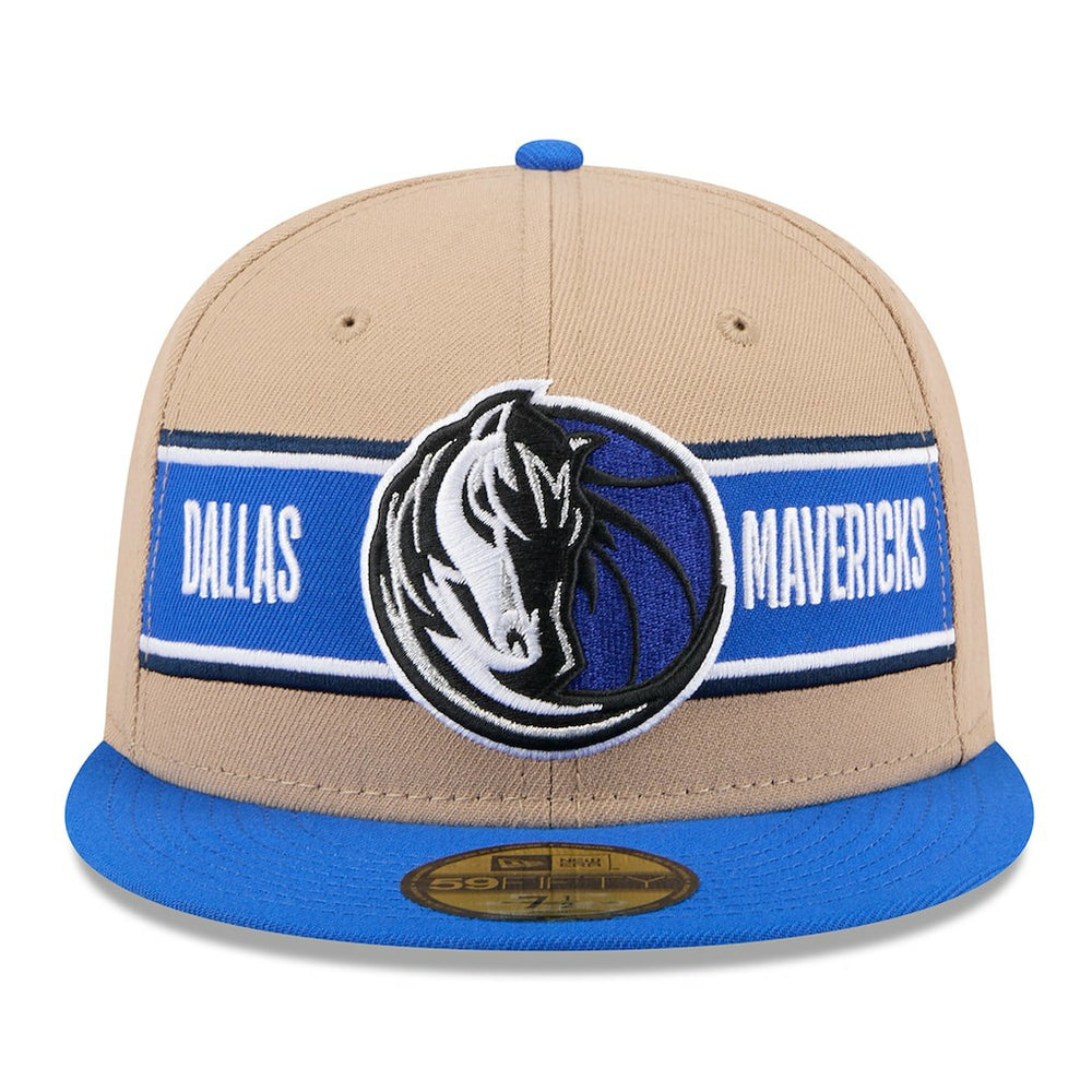 Dallas Mavericks 2024 NBA Draft 59FIFTY Fitted Hat sale - Tan/Blue | New Era discount