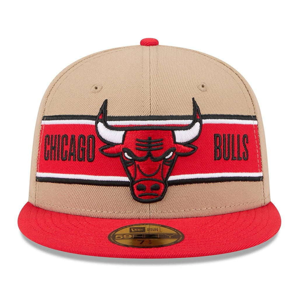 Chicago Bulls 2024 NBA Draft 59FIFTY Fitted Hat - Tan/Red | New Era for sale