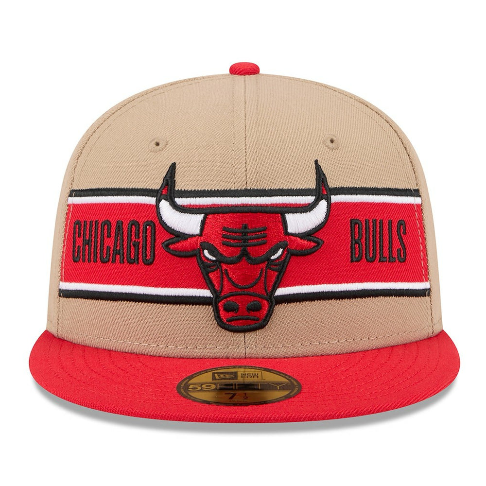 Chicago Bulls 2024 NBA Draft 59FIFTY Fitted Hat - Tan/Red | New Era for sale