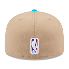 Charlotte Hornets 2024 NBA Draft 59FIFTY Fitted Hat - Tan/Teal | New Era cheap