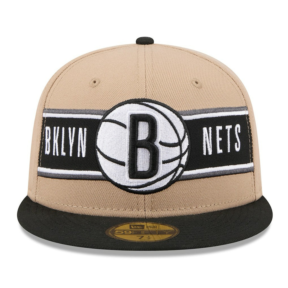 Brooklyn Nets 2024 NBA Draft 59FIFTY Fitted Hat - Tan/Black | New Era on sale