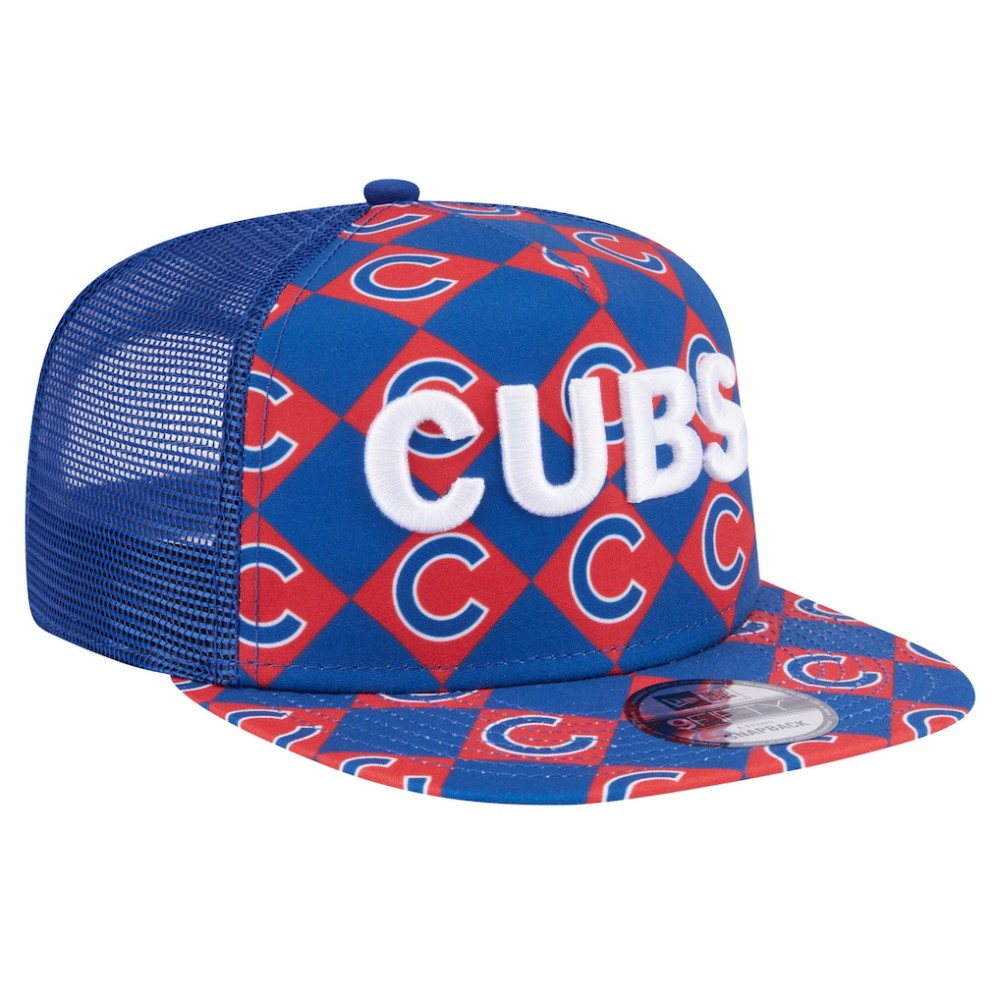 Chicago Cubs Seeing Diamonds A-Frame Trucker 9FIFTY Snapback Hat - Royal | New Era