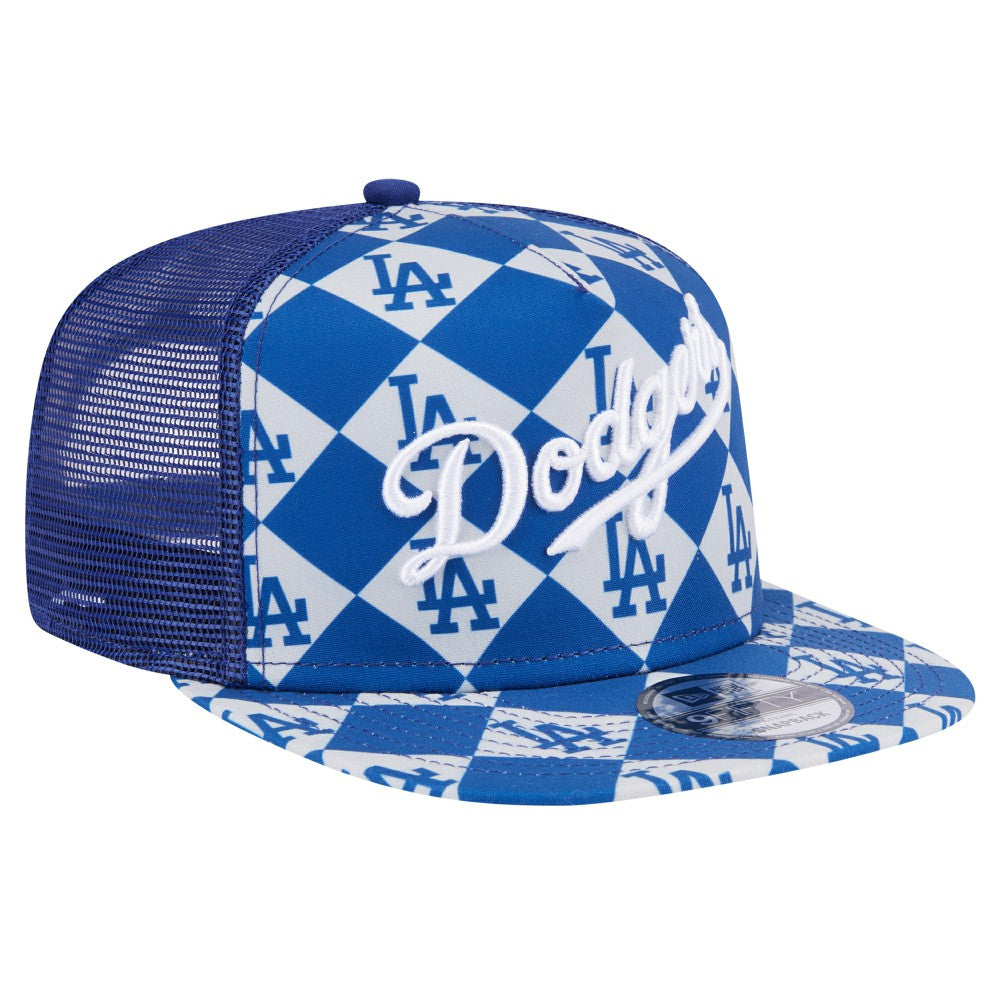 Los Angeles Dodgers Seeing Diamonds A-Frame Trucker 9FIFTY Snapback Hat - Royal | New Era