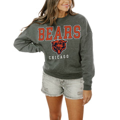Chicago Bears Gameday Couture Women's Oversized Bring The Energy Pullover Sweatshirt – Charcoal outlet