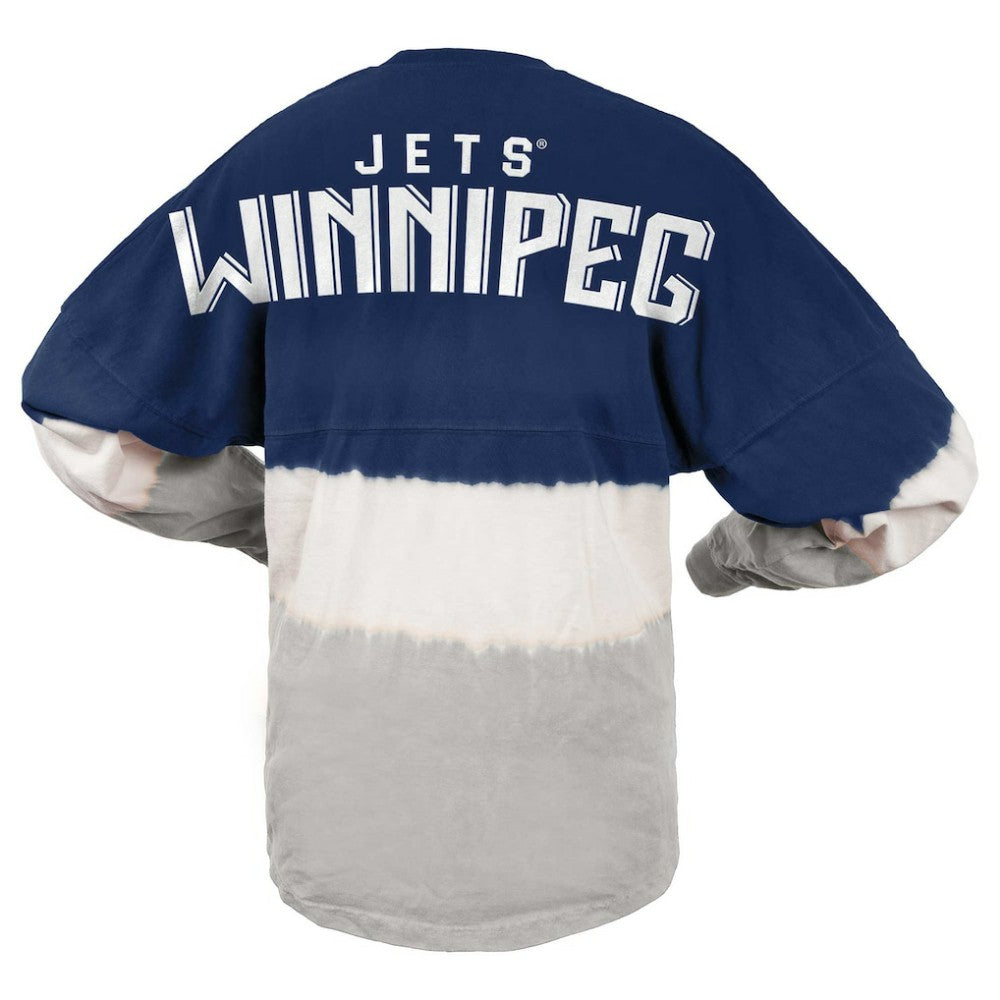 Winnipeg Jets Fanatics Women's Ombre Long Sleeve T-Shirt Blue/Gray