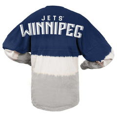 Winnipeg Jets Fanatics Women's Ombre Long Sleeve T-Shirt Blue/Gray