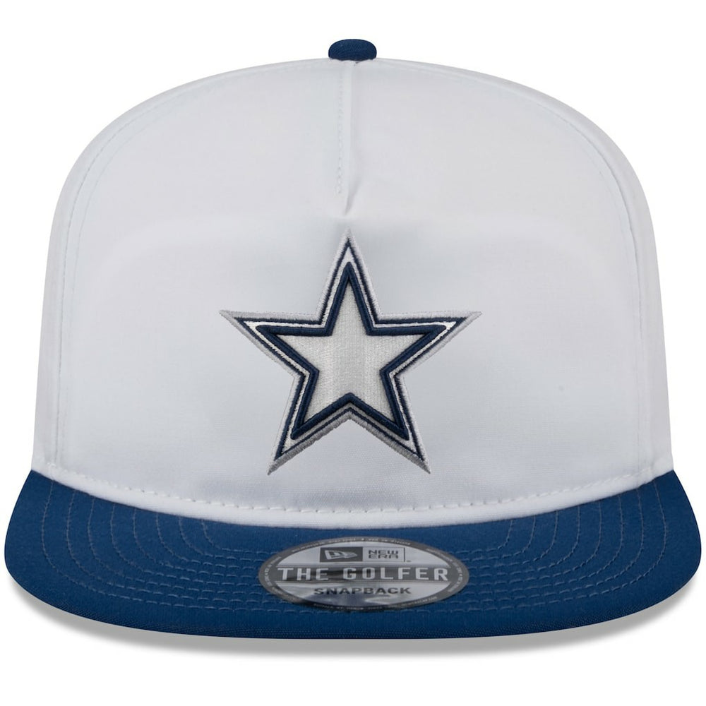 Dallas Cowboys New Era 2024 NFL Training Camp Golfer Snapback Hat - White/Navy on sale