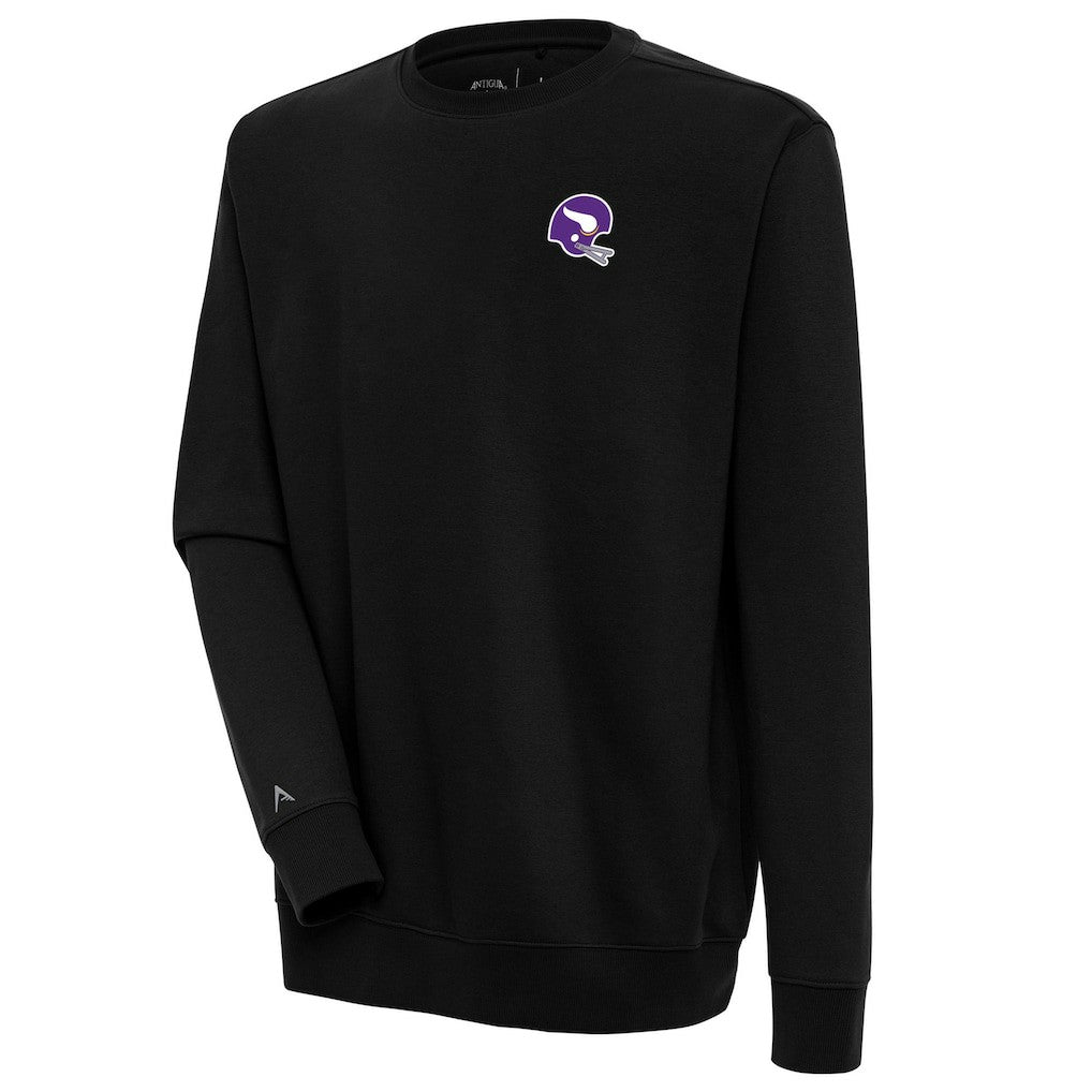 Minnesota Vikings Antigua Victory Crewneck Pullover Sweatshirt - Black discount