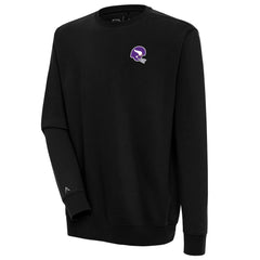 Minnesota Vikings Antigua Victory Crewneck Pullover Sweatshirt - Black discount