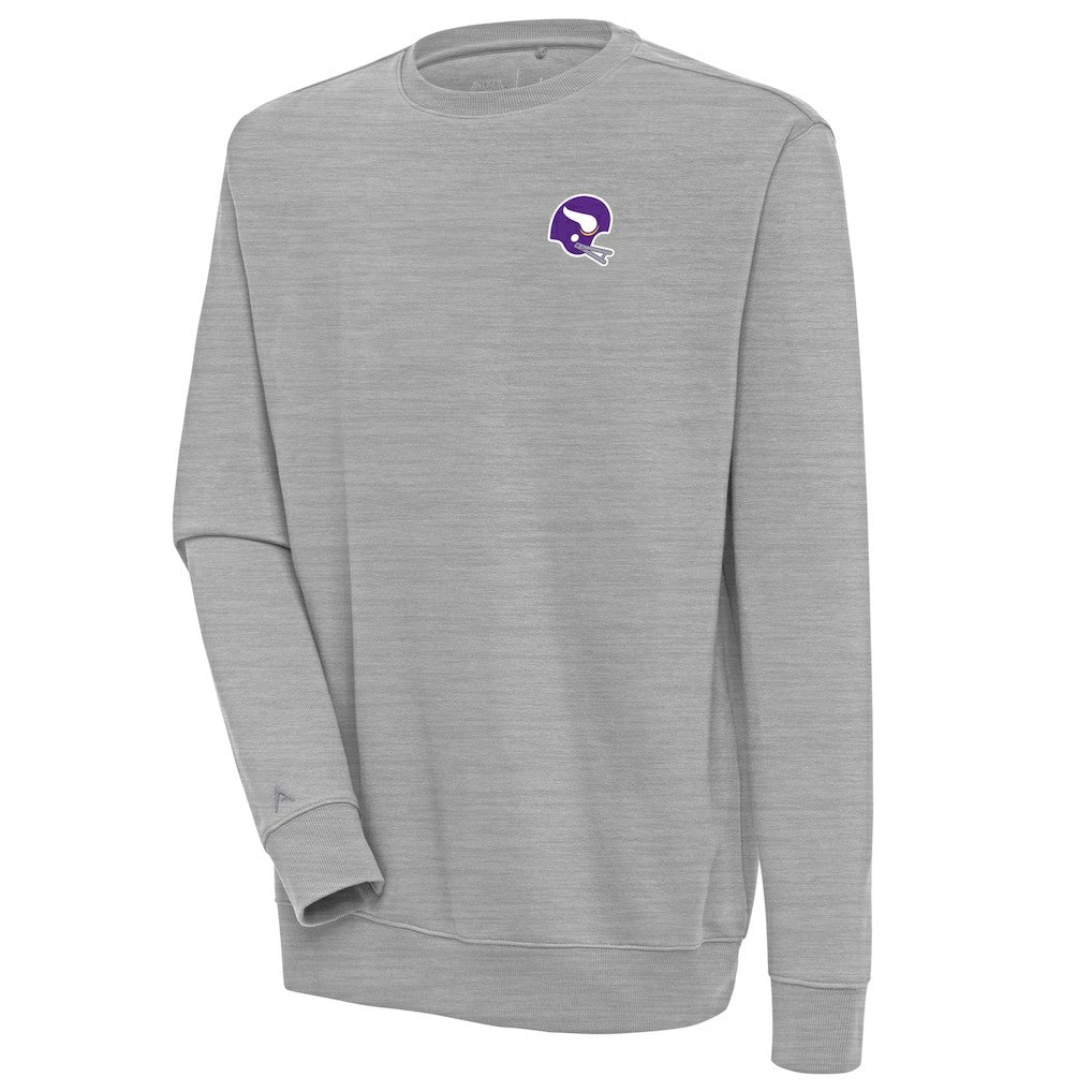 Minnesota Vikings Antigua Victory Crewneck Pullover Sweatshirt - Heather Gray online