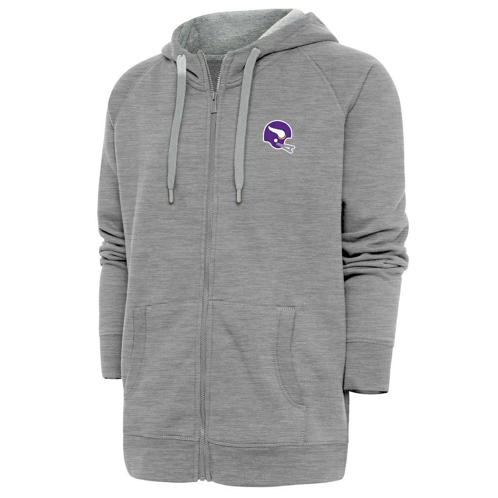 Minnesota Vikings Antigua Victory Full-Zip Hoodie - Heather Gray outlet
