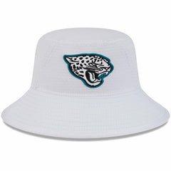 Jacksonville Jaguars New Era Youth 2024 NFL Training Camp Bucket Hat - White online